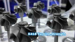 Materiaal turbinewielblad: K418